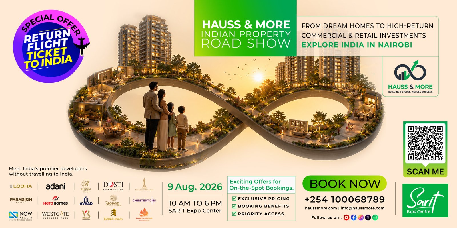 Hauss & More Indian Property Road Show - Nairobi, 31 July to 2 August 2026
